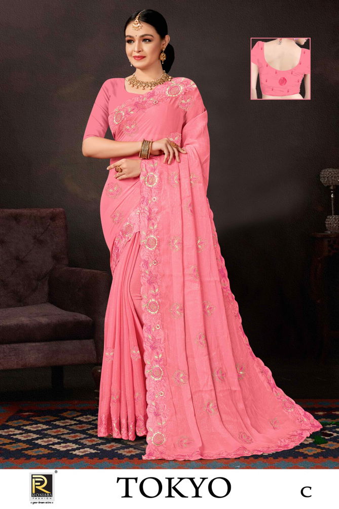 Ronisha Tokyo Designer Party Wear Sarees Catalog